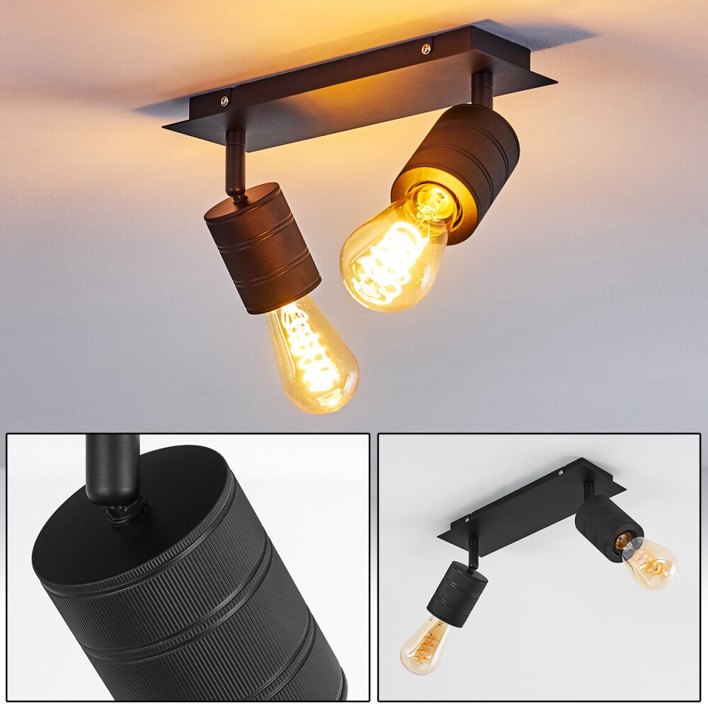 Ajaccio Deckenleuchte Schwarz, 2-flammig main product photo
