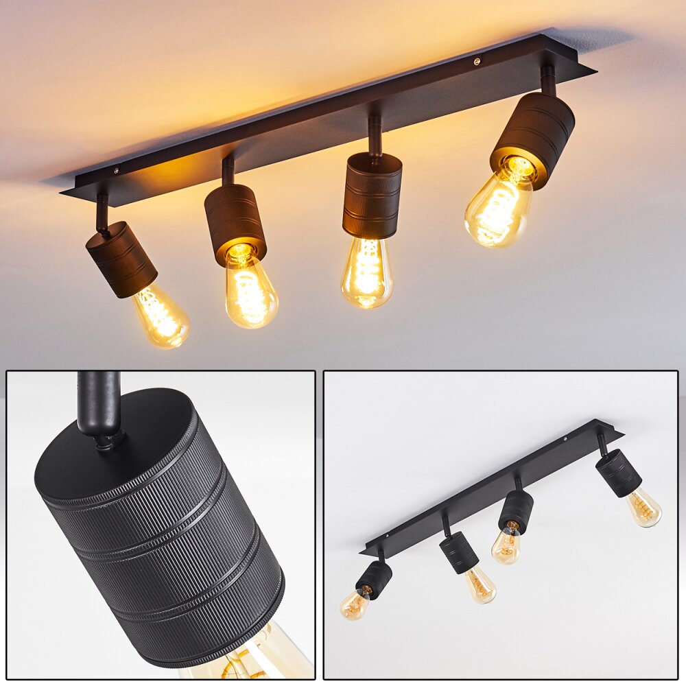 Ajaccio Deckenleuchte Schwarz, 4-flammig main product photo