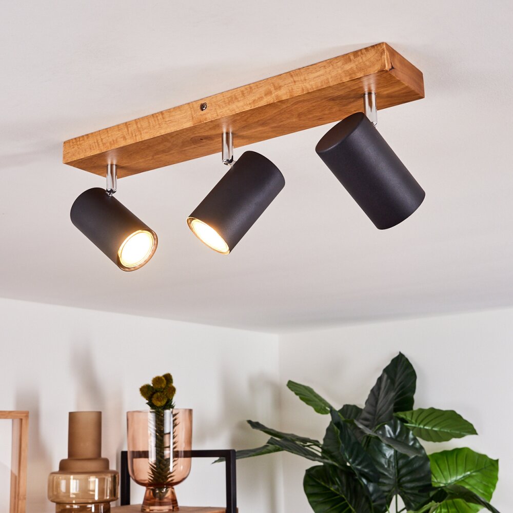 Zuoz Deckenleuchte Holz hell, 3-flammig main product photo