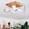 Zuoz Deckenleuchte Holz hell, 4-flammig