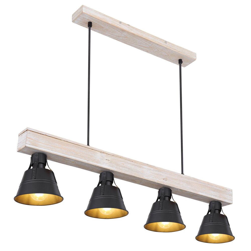 Globo GÜNTHER Hängeleuchte Gold, Weiß, 4-flammig main product photo
