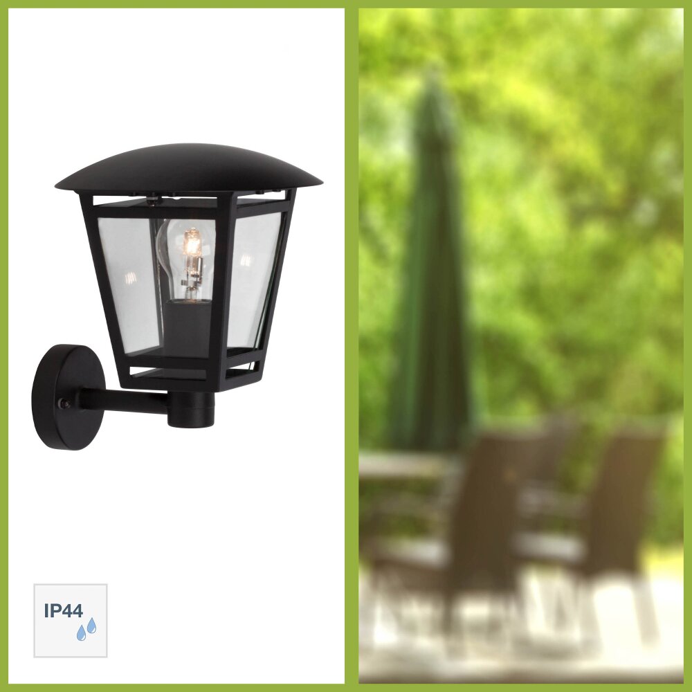 Brilliant Riley Außenwandleuchte Schwarz, 1-flammig main product photo