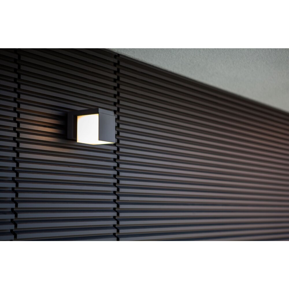 Lutec CUBA Außenwandleuchte LED Schwarz, 1-flammig main product photo