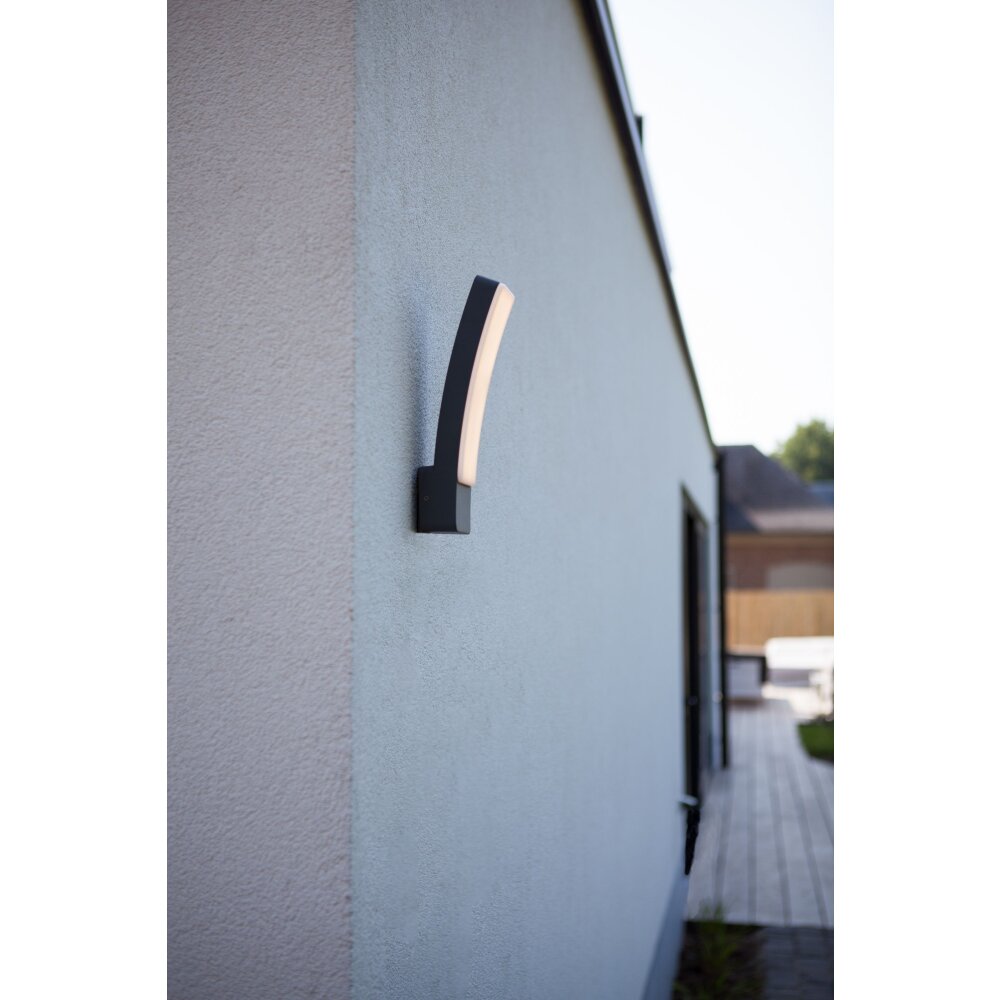 Lutec KIRA Außenwandleuchte LED Anthrazit, 1-flammig main product photo