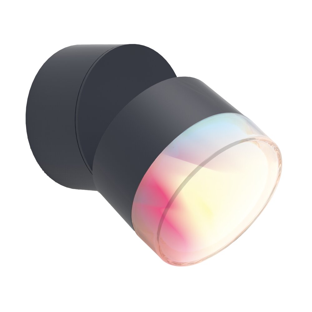 Lutec DROPSI Außenwandleuchte LED Anthrazit, 1-flammig, Farbwechsler main product photo