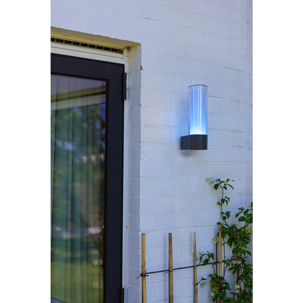 Lutec DROPA Außenwandleuchte LED Anthrazit, 1-flammig, Farbwechsler main product photo