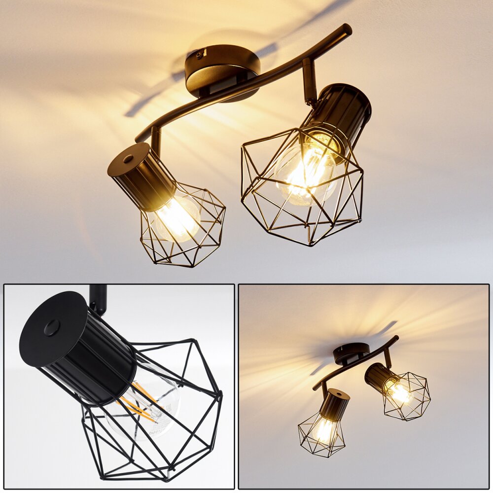 Bardhaman Deckenleuchte Schwarz, 2-flammig main product photo