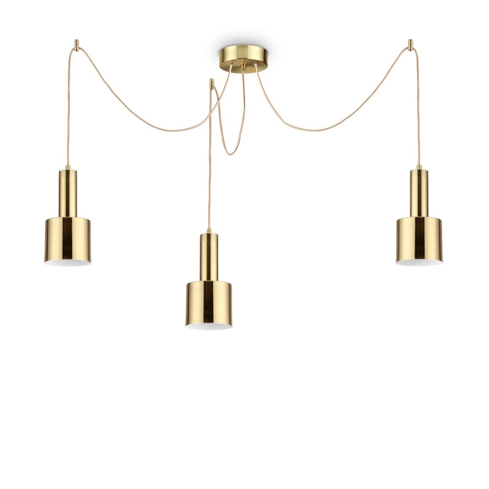 Ideallux HOLLY Pendelleuchte Messing, 3-flammig main product photo
