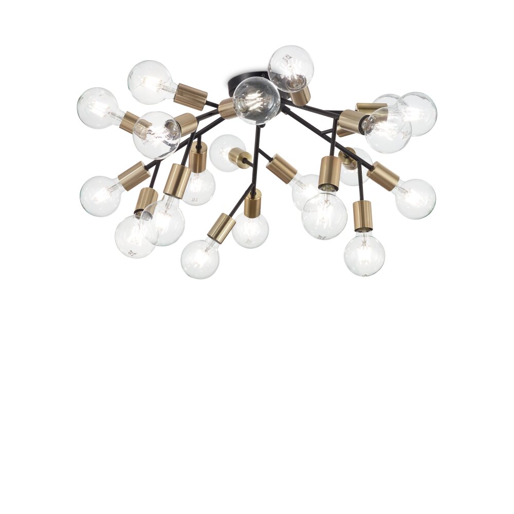 Ideallux SPARK Deckenleuchte Schwarz, 20-flammig main product photo