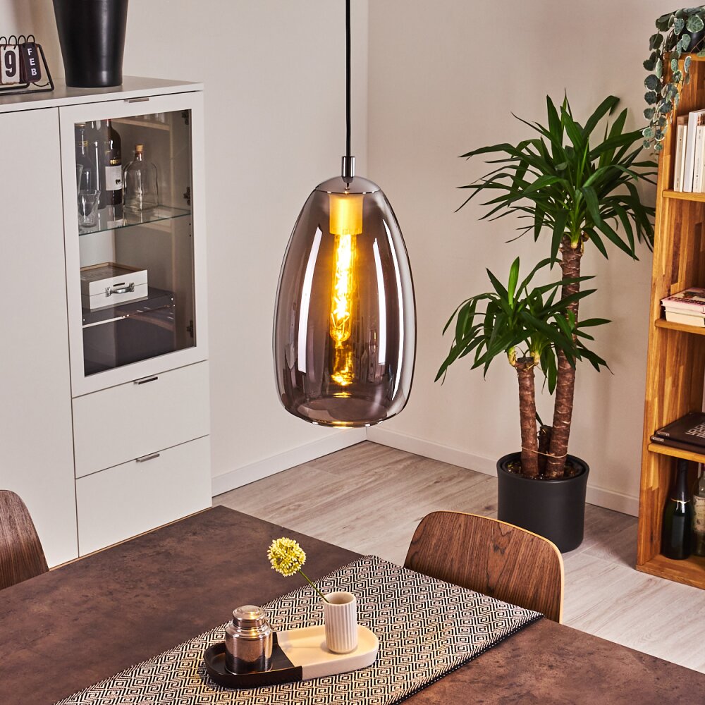 Alvares Hängeleuchte Chrom, 1-flammig main product photo