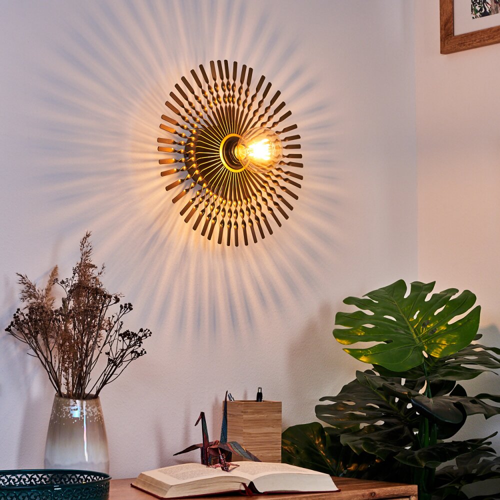 Julie Wandleuchte Gold, Schwarz, 1-flammig main product photo