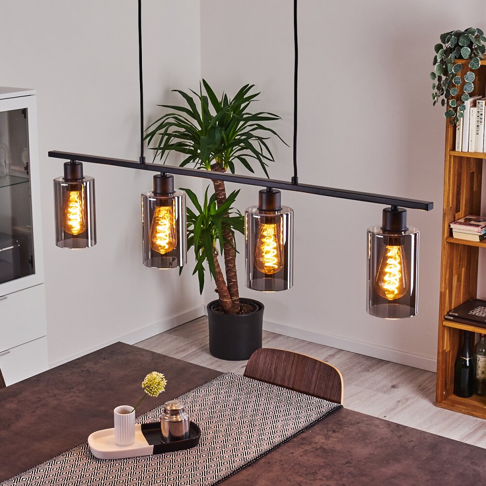 Hunouri Hängeleuchte Schwarz, 4-flammig main product photo
