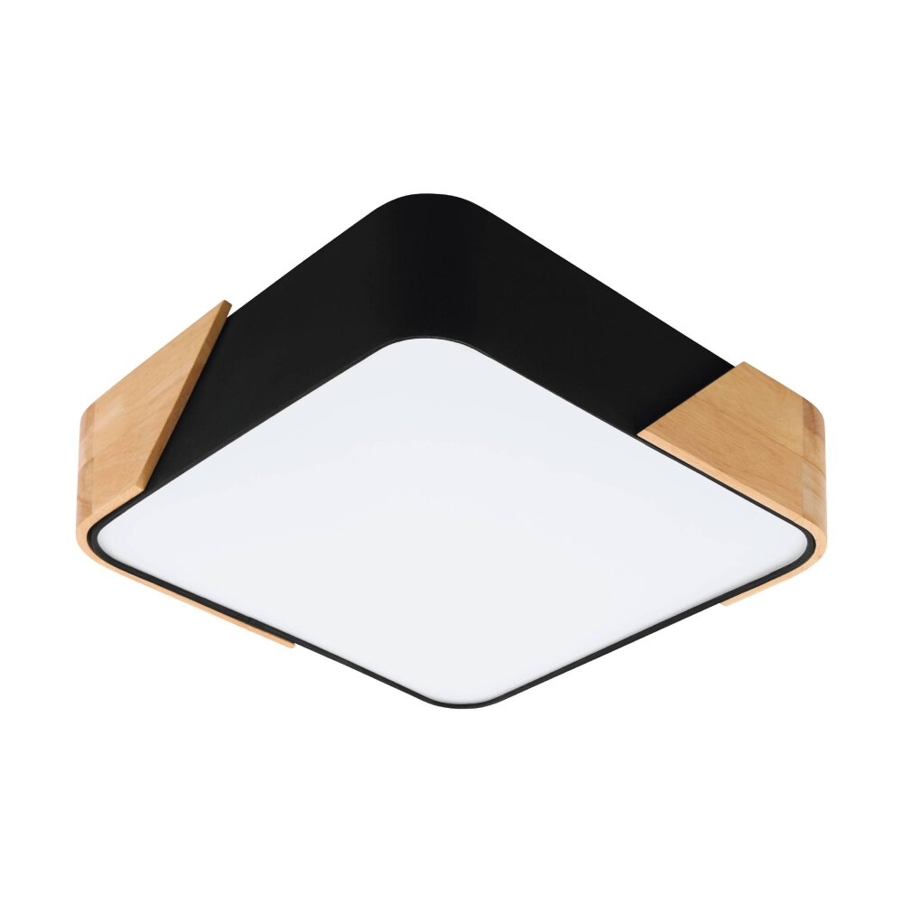 Eglo GRIMALDINO Deckenleuchten Holz hell, Schwarz, 2-flammig main product photo