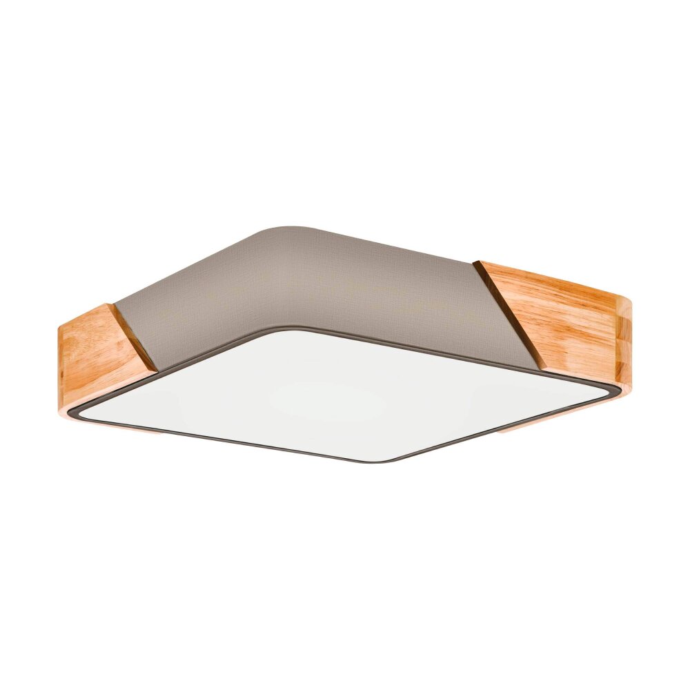 Eglo GRIMALDINO Deckenleuchte Holz hell, Taupe, 2-flammig main product photo