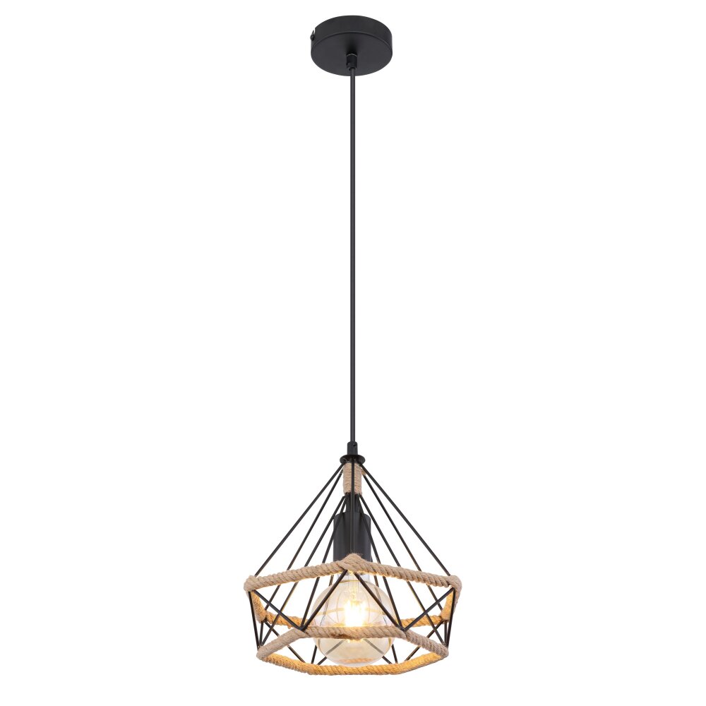 Globo ULLEU Hängeleuchte Schwarz, 1-flammig main product photo
