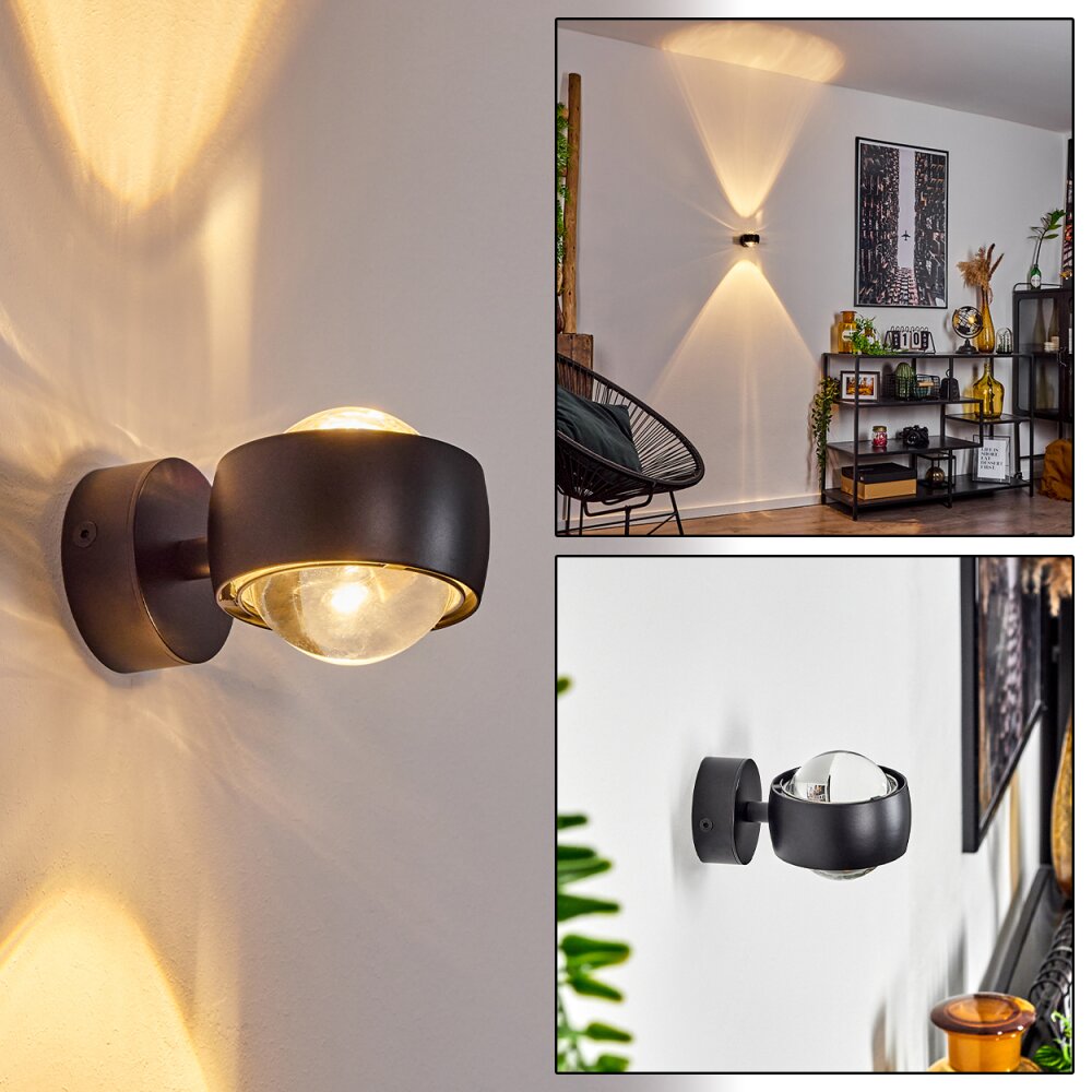 Sapri Wandleuchte Schwarz, 1-flammig main product photo