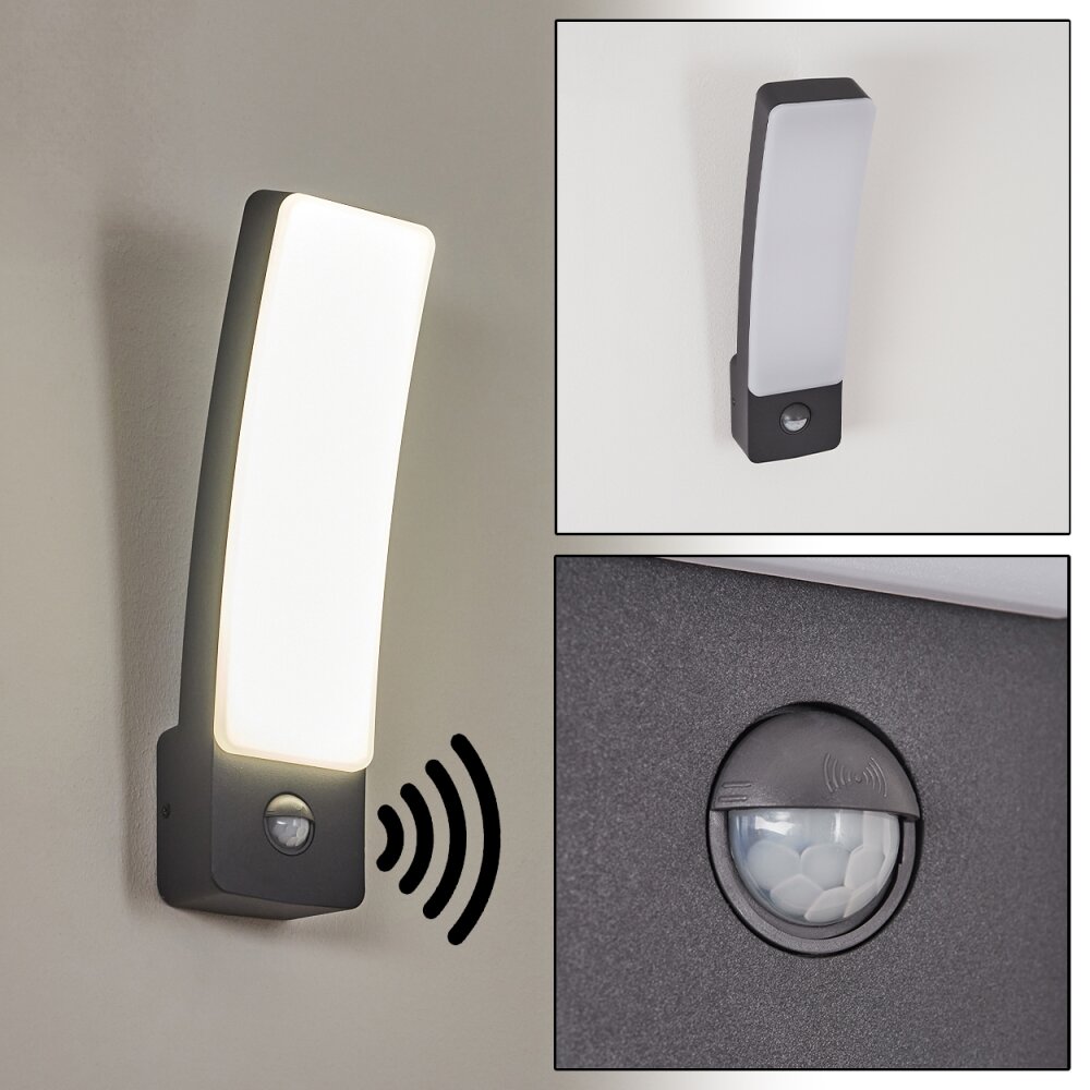 Maseru Außenwandleuchte LED Anthrazit, 1-flammig, Bewegungsmelder main product photo