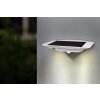 Lutec GHOST SOLAR Aussenwandleuchte LED Silber, 1-flammig, Bewegungsmelder