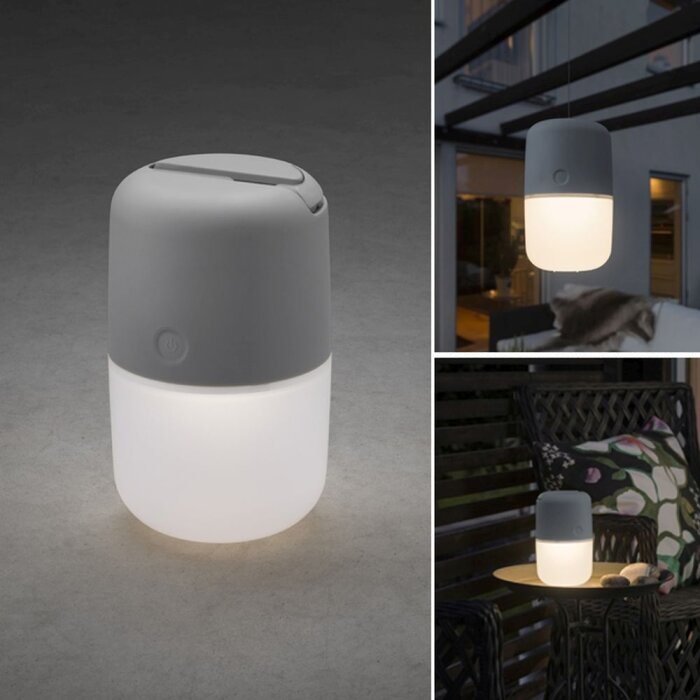 Konstsmide Assisi Solarleuchte LED Grau, 1-flammig Konstsmide Assisi Solarleuchte LED Grau, 1-flammig