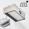 Attu Aussenwandleuchte Solar LED Nickel-Matt, 1-flammig