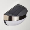 Basra Solarleuchte LED Chrom, 1-flammig, Bewegungsmelder