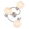 Globo WILLY Deckenleuchte Nickel-Matt, 3-flammig