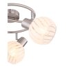 Globo WILLY Deckenleuchte Nickel-Matt, 3-flammig