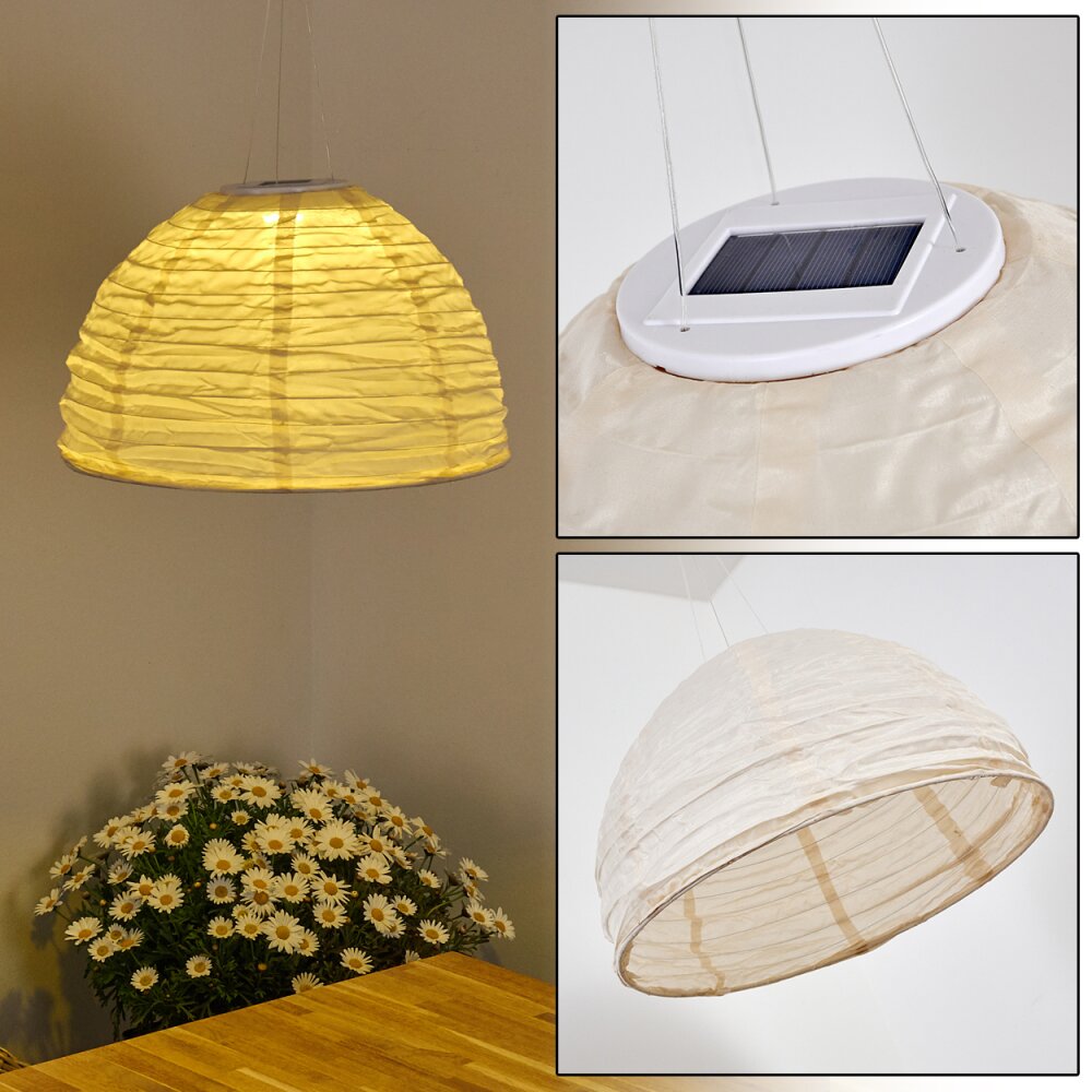 Augusta Solar-Hängeleuchte LED Cremefarben, 1-flammig main product photo