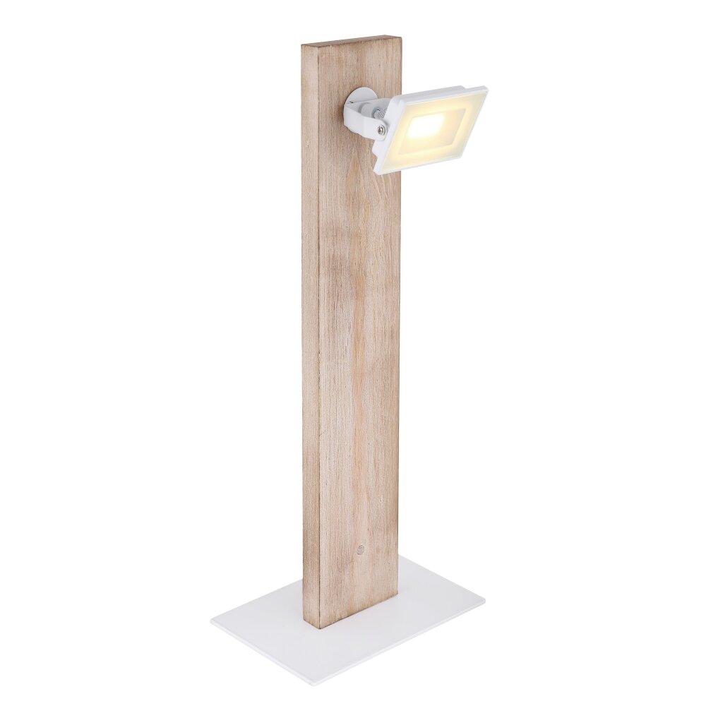 Globo JOYA Tischleuchte LED Holz hell, Weiß, 1-flammig main product photo