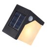 Globo Solar Außenwandleuchte LED Schwarz, 8-flammig, Bewegungsmelder