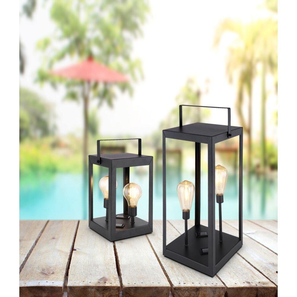 Globo Sun Solarleuchte LED Schwarz, 2-flammig main product photo