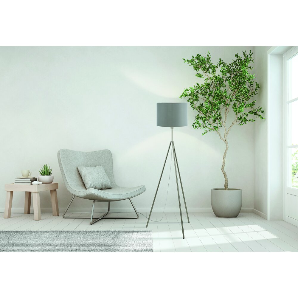 Eglo SCIGLIATI Stehleuchte Nickel-Matt, 1-flammig main product photo