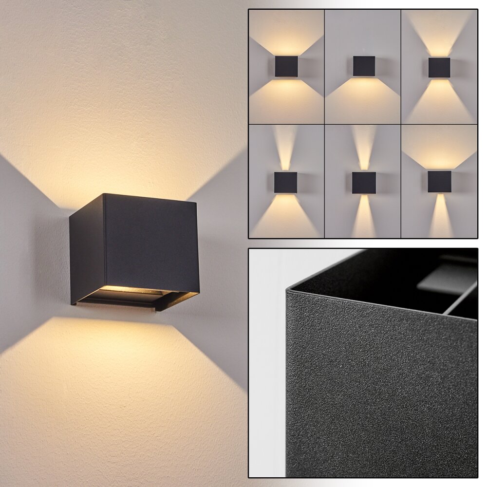 Everton Außenwandleuchte LED Schwarz, 2-flammig main product photo