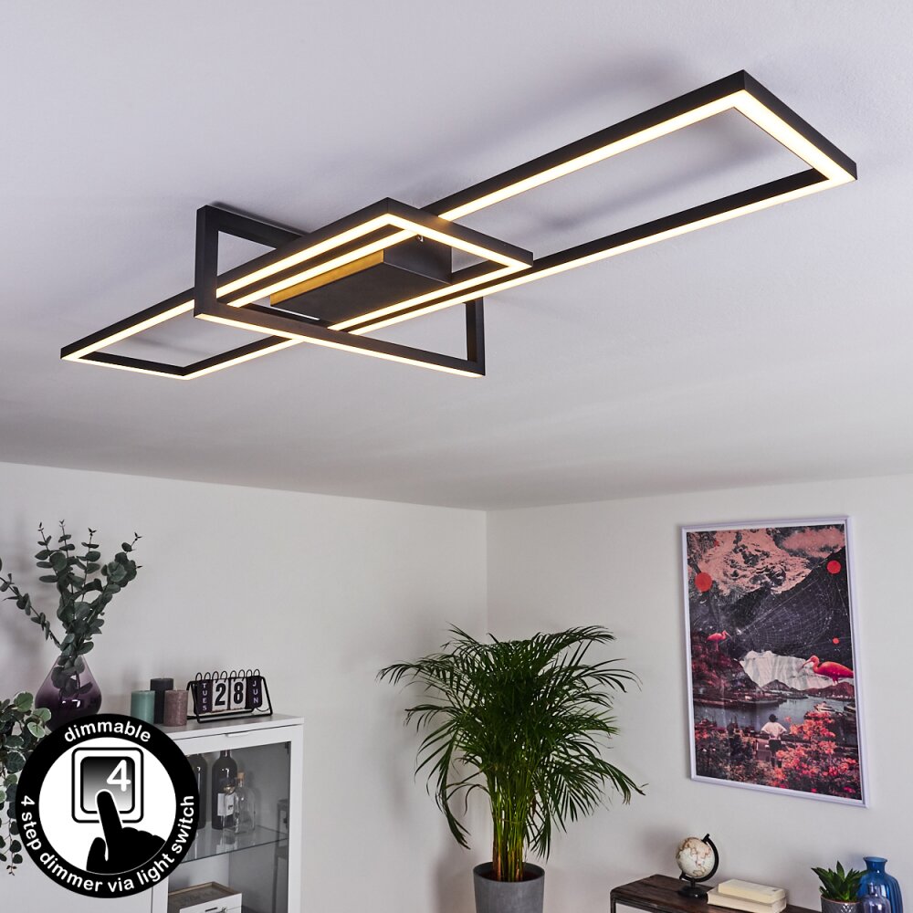 Omega Deckenleuchte LED Schwarz, 1-flammig main product photo