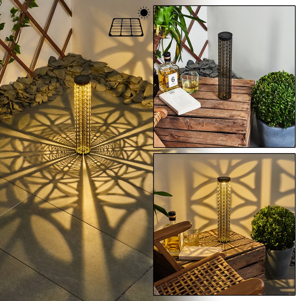 Hankinson Solarleuchte LED Gold, Schwarz, 1-flammig main product photo