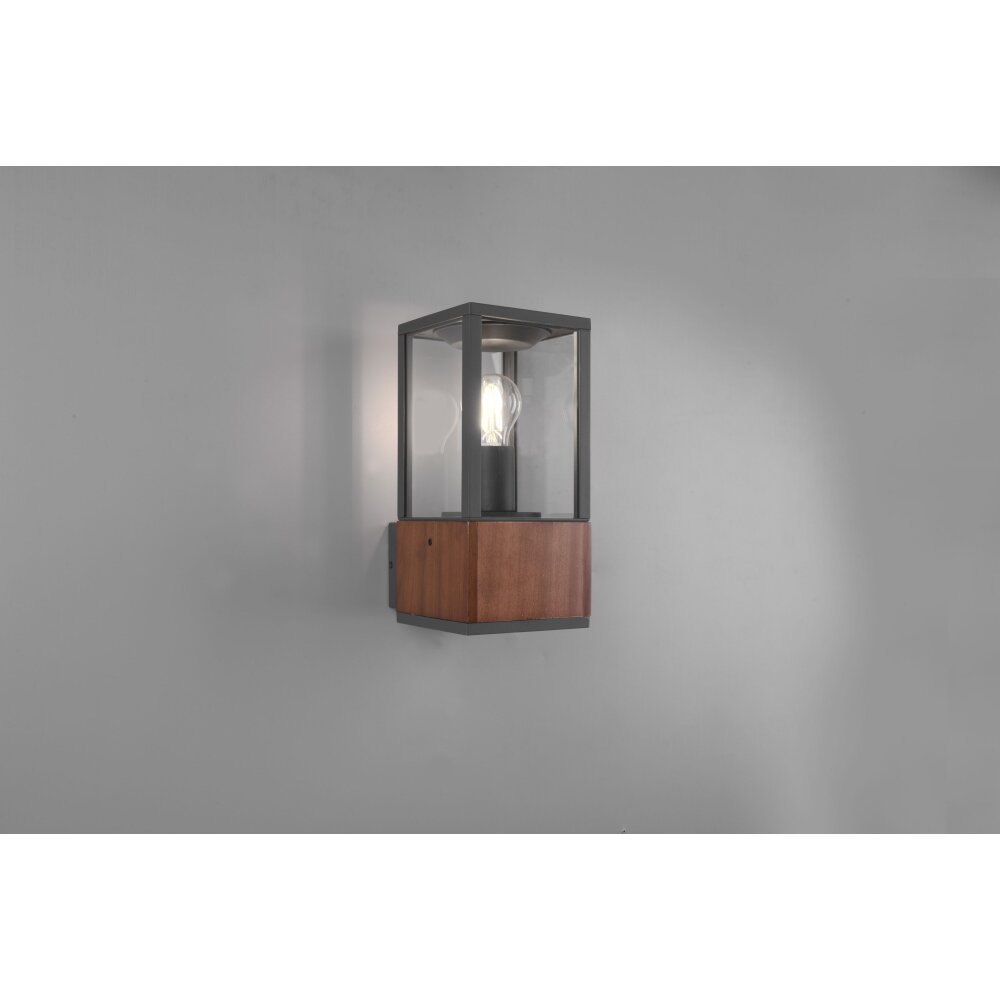 Trio Garonne Außenwandleuchte Holz dunkel, Nickel-Matt, 1-flammig main product photo