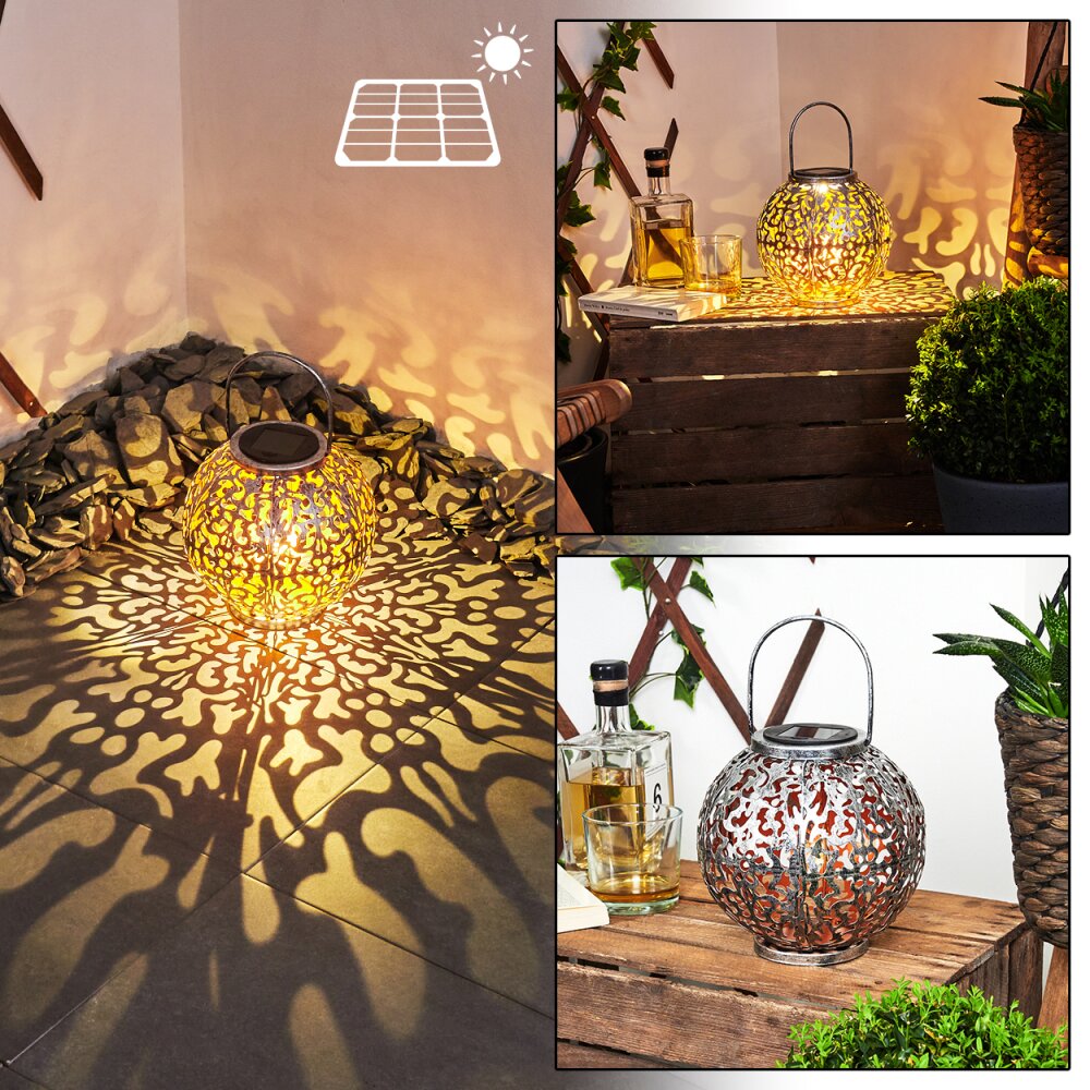 Moreland Solarleuchte LED Kupferfarben, Schwarz, Silber, 1-flammig main product photo