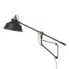 Steinhauer Wandleuchte Gold, Schwarz, 1-flammig