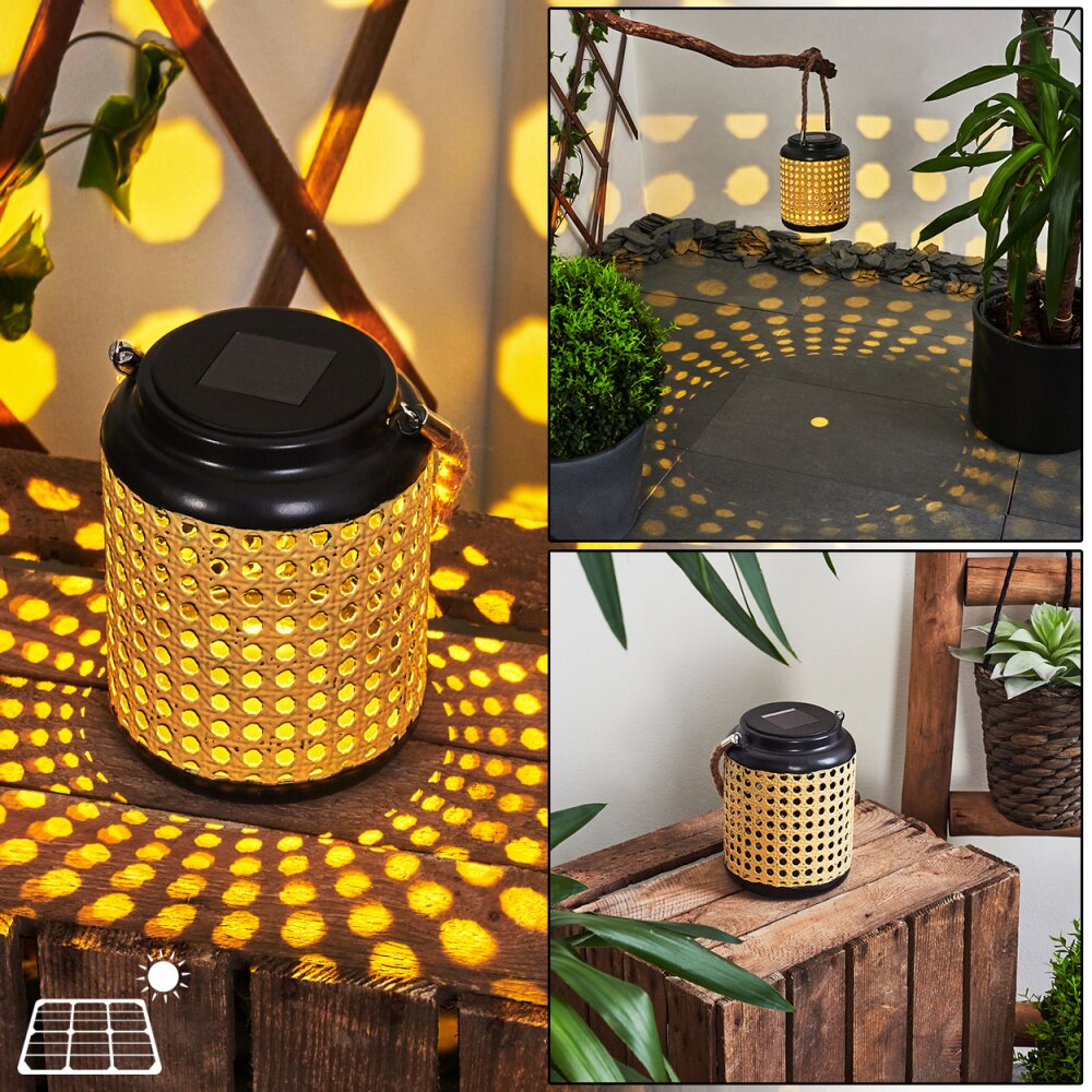 Sessivi Solar-Tischleuchte LED Braun, Schwarz, 1-flammig main product photo