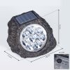 Sameo Solar-Steinleuchte LED Braun, 8-flammig