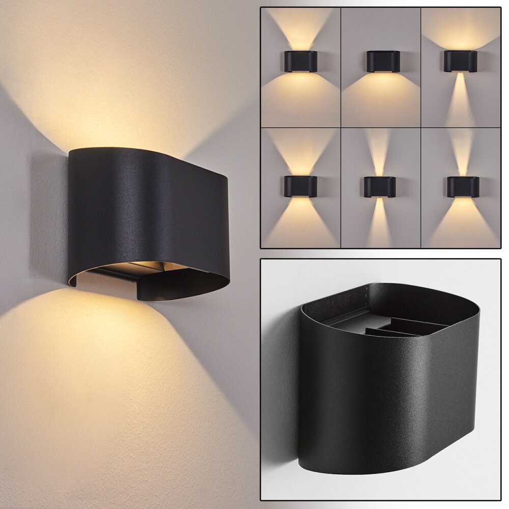 Everton Außenwandleuchte LED Schwarz, 2-flammig main product photo