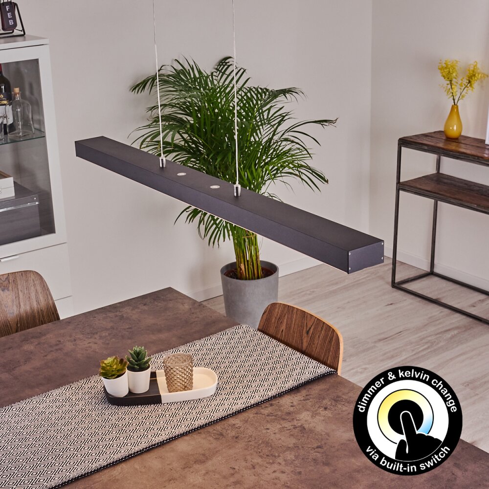 Seaton Pendelleuchte LED Schwarz, 1-flammig main product photo