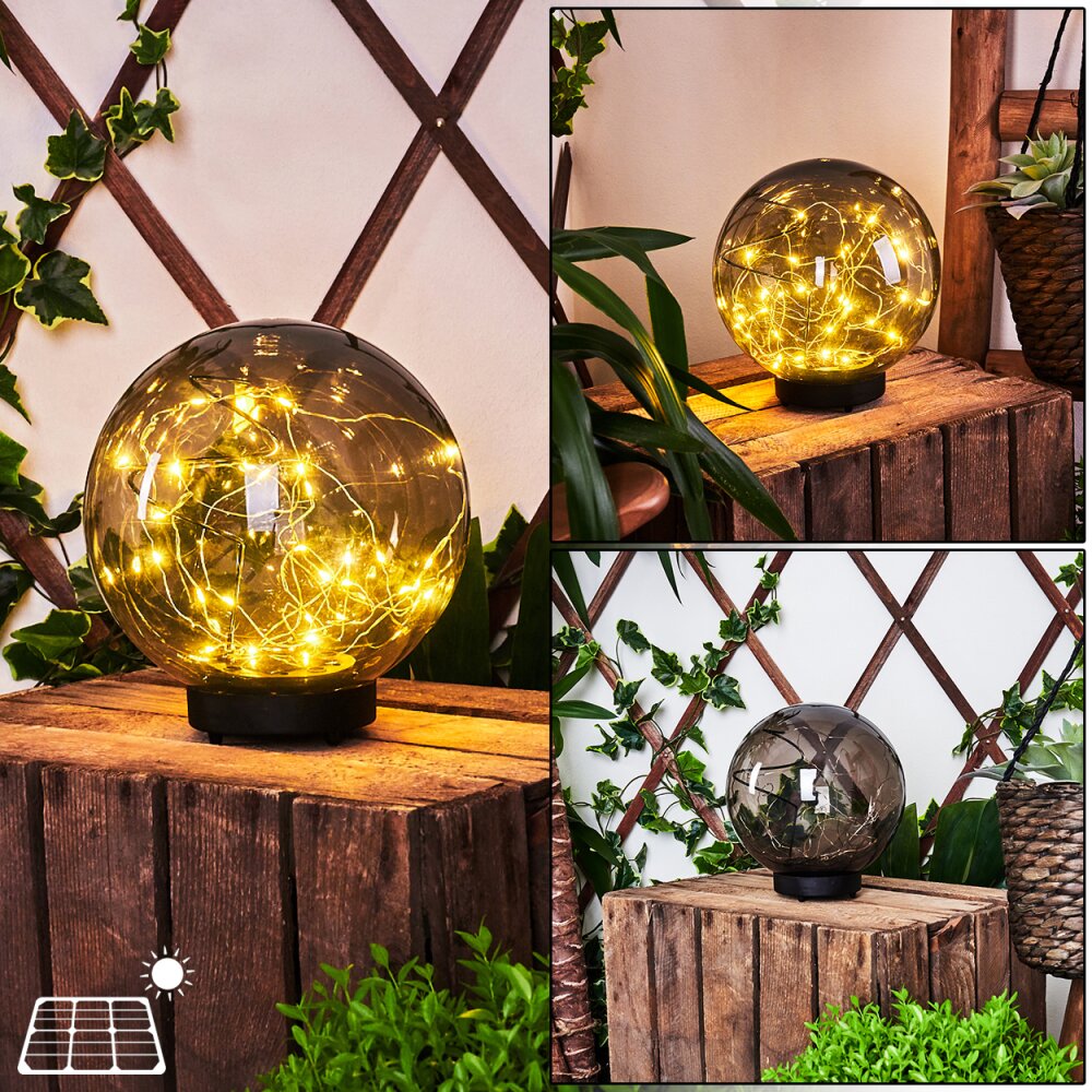 Pollenca Solar-Kugelleuchte LED Schwarz, 30-flammig main product photo