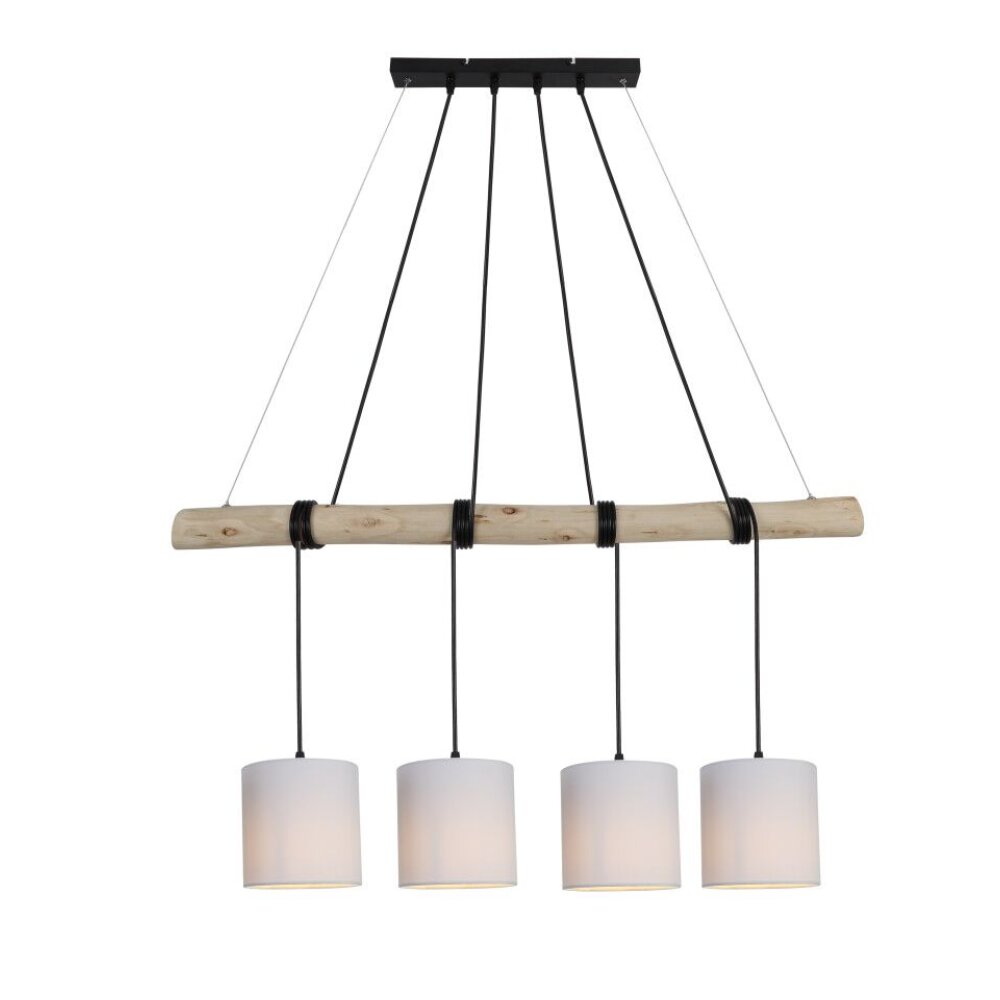 Globo ADA Hängeleuchte Holz hell, Schwarz, 4-flammig main product photo