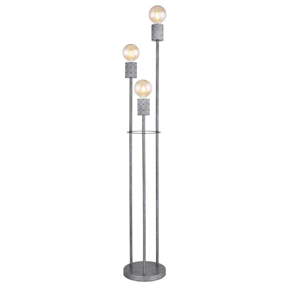 Globo FREDDY Stehleuchte Altsilber, 3-flammig main product photo