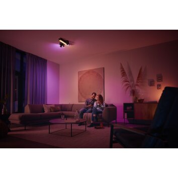 Philips HUE Centris Deckenleuchte LED Schwarz, 3-flammig, Farbwechsler