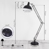 Hallsta Bogenlampe Chrom, Schwarz, 1-flammig