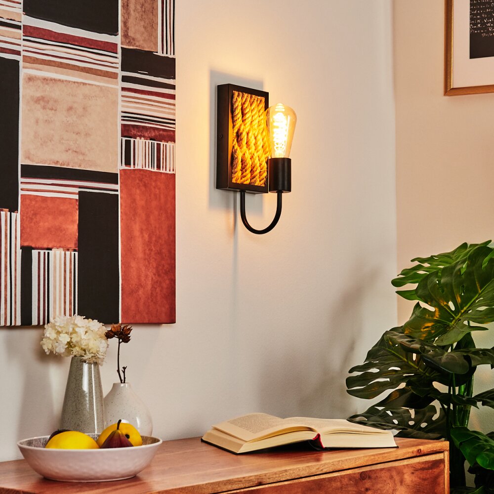 Sulzano Wandleuchte Braun, Schwarz, 1-flammig main product photo