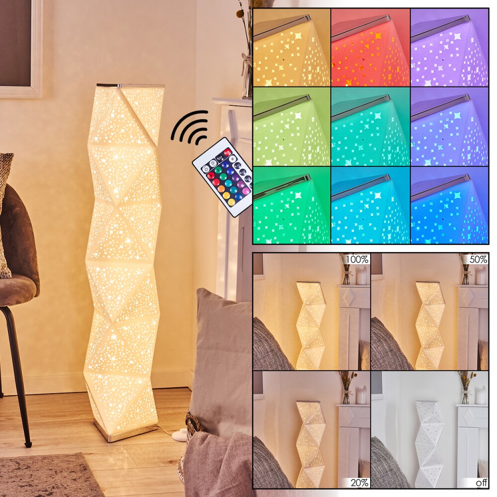 Korskrogen Stehleuchte LED Weiß, 1-flammig, Fernbedienung, Farbwechsler main product photo
