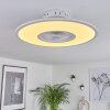 Marmorta Deckenventilator LED Weiß, 1-flammig, Fernbedienung